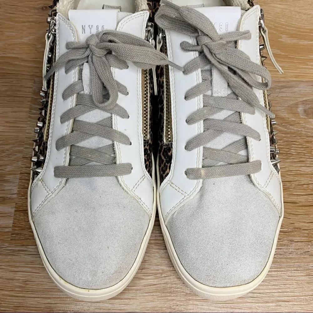 Steve Madden Women’s Size 11 Parka Studded Zippered Leopard Sneakers, Size 11